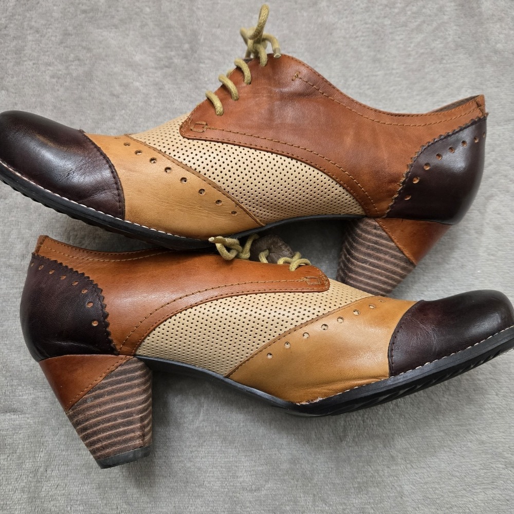 L'Artiste by Spring Step Bardot Womens Pumps Leather Brown Size 42